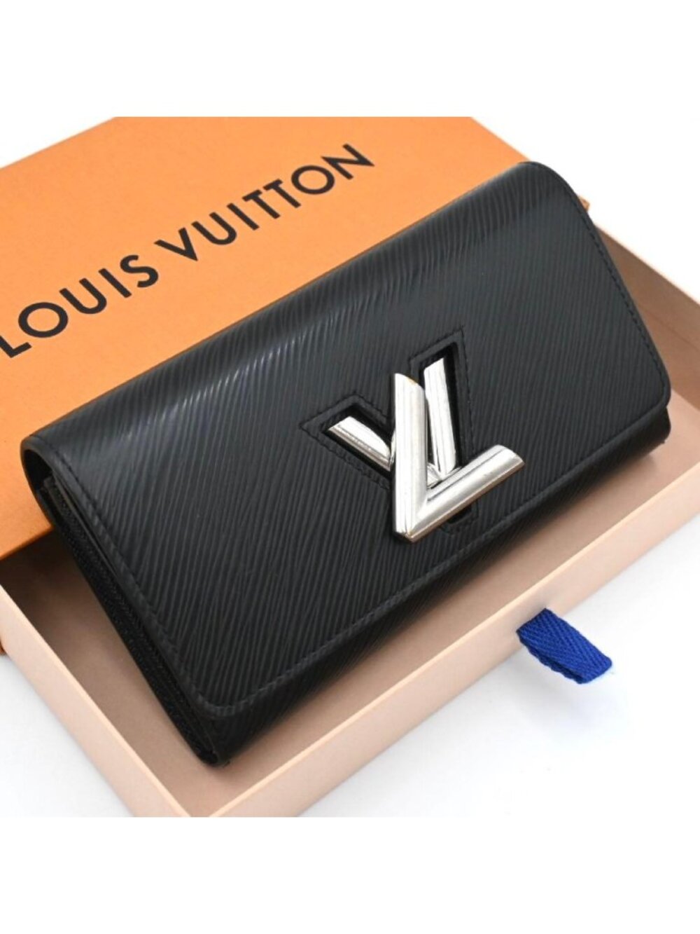 Louis Vuitton Epi Portefeuille Twist Wallet Black